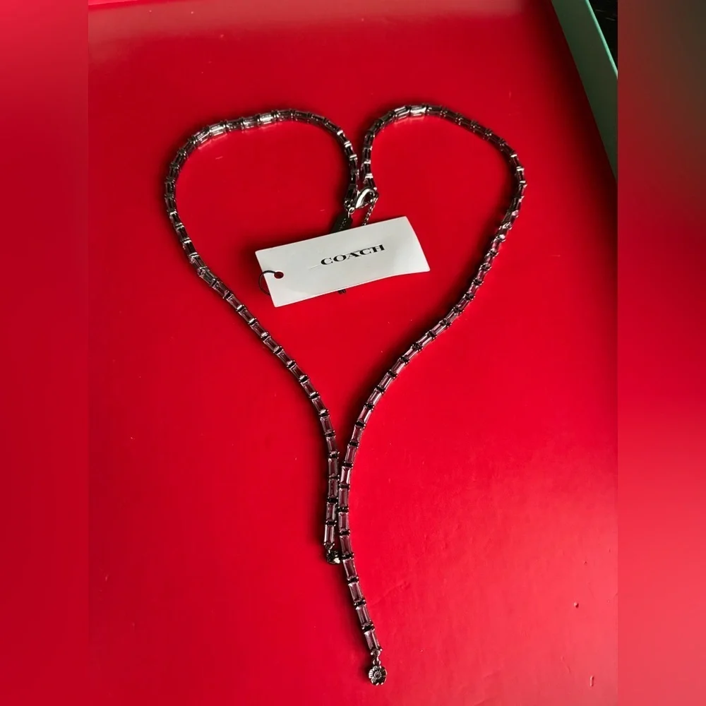 COACH Necklace,Black and pink Coach necklace